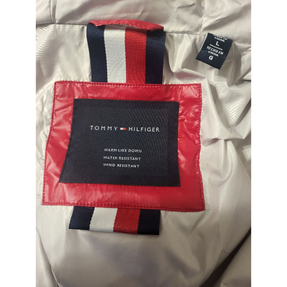 Men's Tommy Hilfiger Jacket, Red, Navy, Size L - Picture 8 of 10